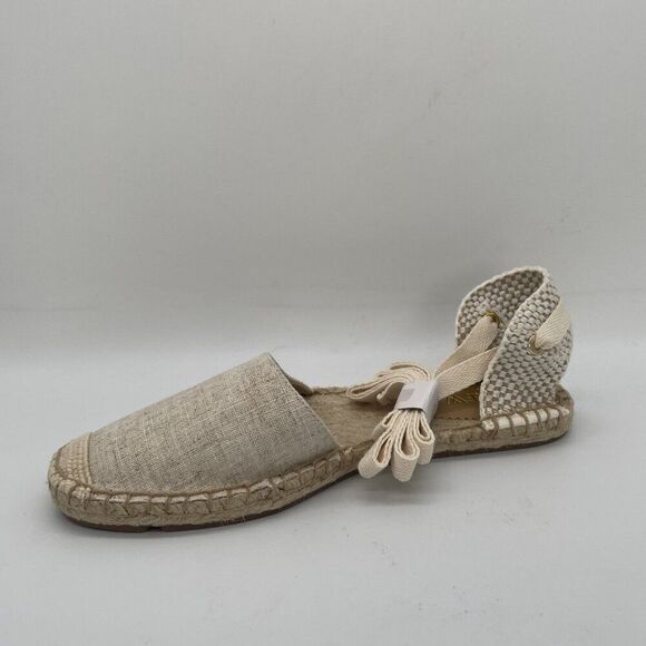 NEW J Crew Shoes Womens Size 6.5 Espadrille Linen Ankle Wrap Flat Summer Casual - Picture 10 of 10